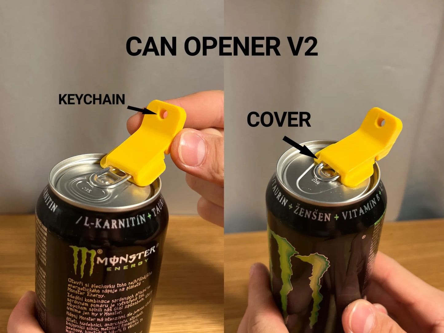 2-in-1 Beverage Can Opener with Cover