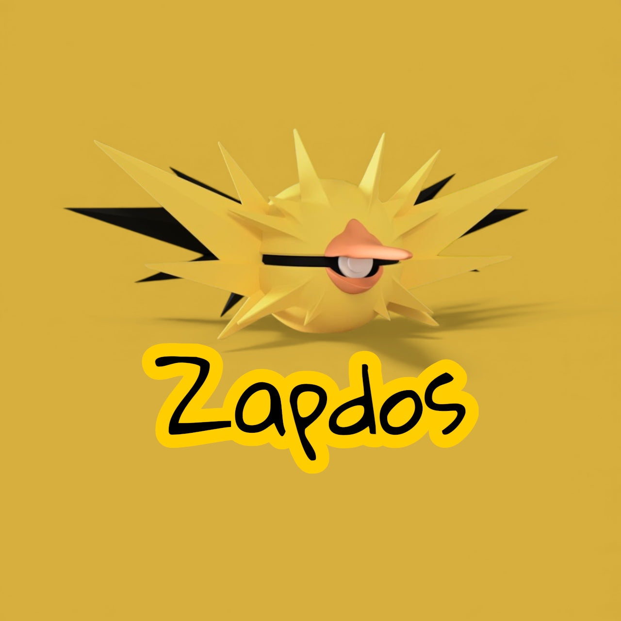 Zapdos-Themed 3D-Printed Display Pokéball (#145)