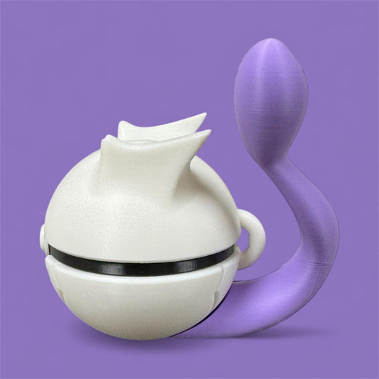 Mewtwo-Themed 3D-Printed Display Pokéball (#150)