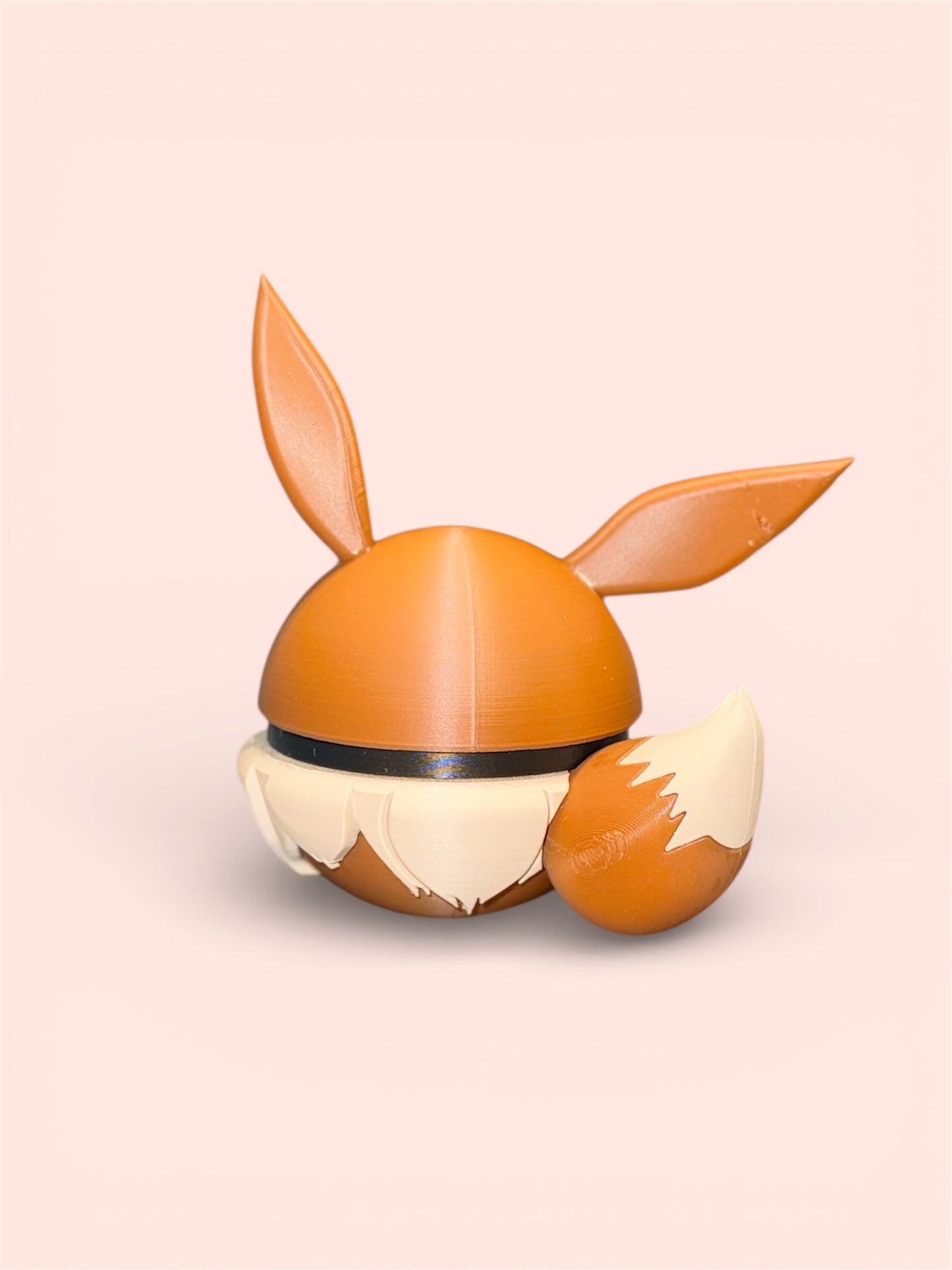 Eevee-Themed 3D-Printed Display Pokéball (#133)