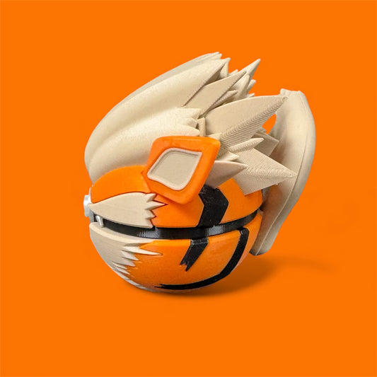 Arcanine-Themed 3D-Printed Display Pokéball (#059)