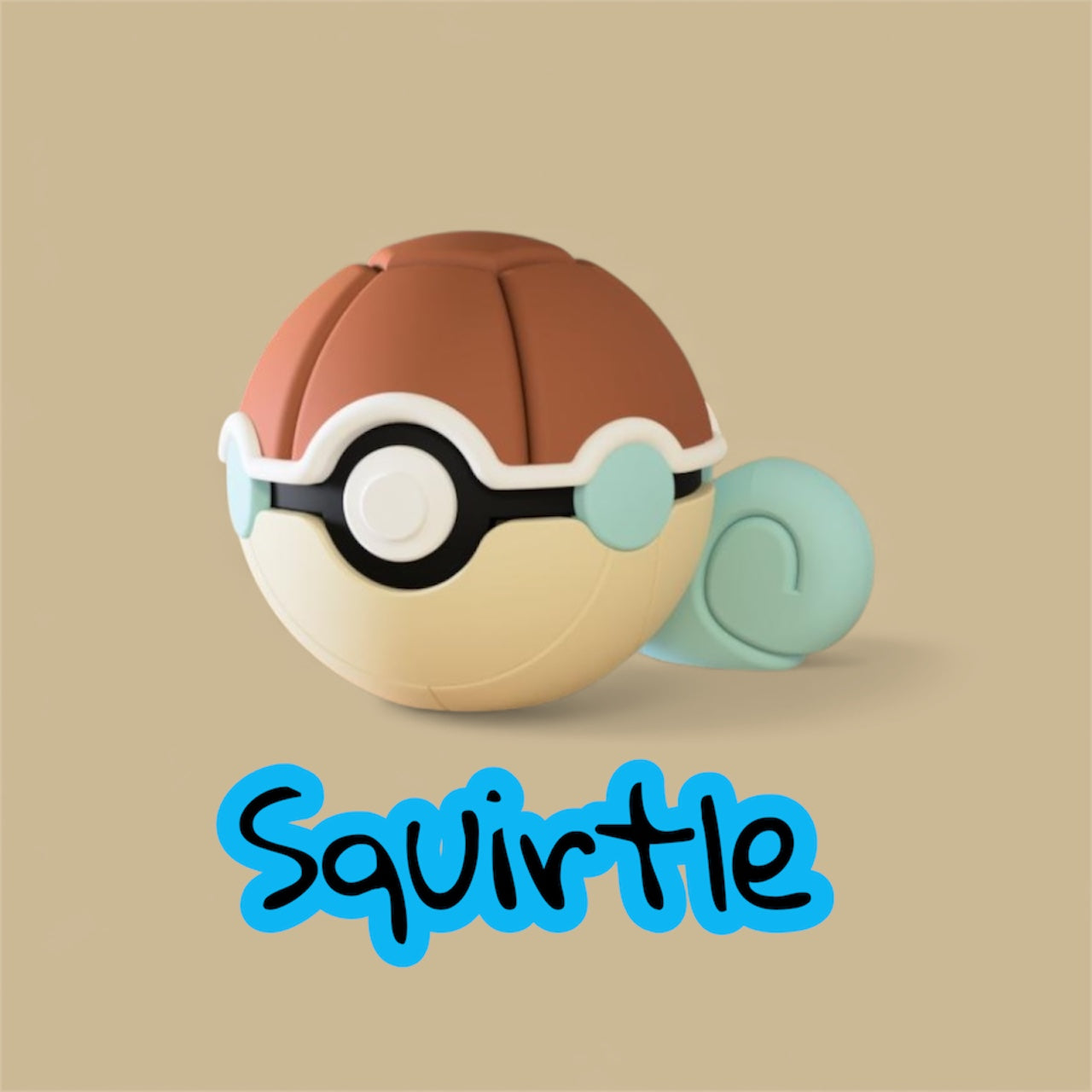 Squirtle-Themed 3D-Printed Display Pokéball (#007)