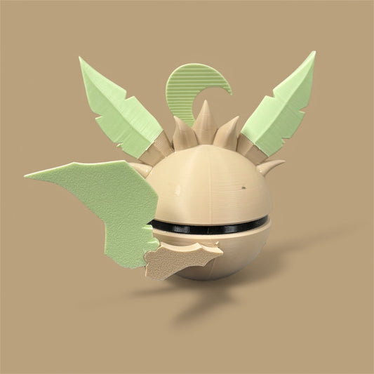 Leafeon-Themed 3D-Printed Display Pokéball (#470)