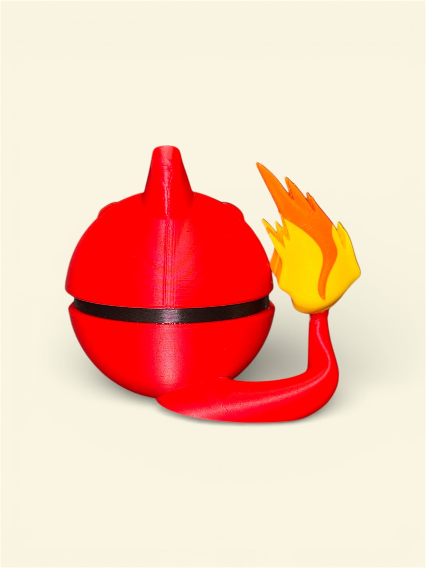 Charmeleon-Themed 3D-Printed Display Pokéball (#005)