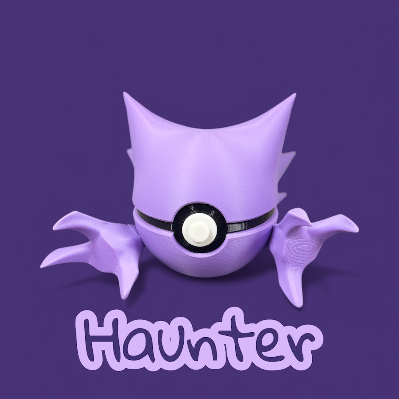 Haunter-Themed 3D-Printed Display Pokéball (#093)