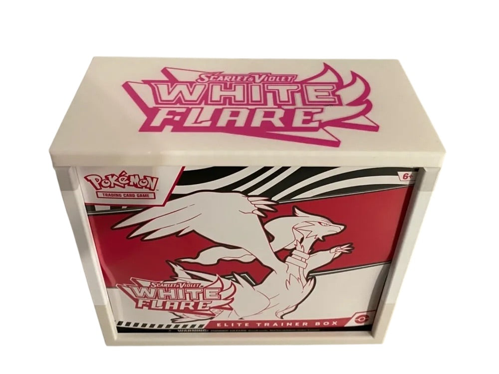 White Flare ETB Box Protector Case (ETB NOT INCLUDED)