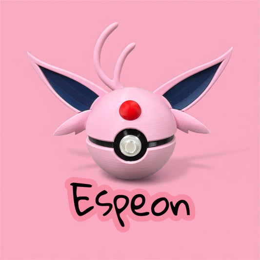 Espeon-Themed 3D-Printed Display Pokéball (#196)