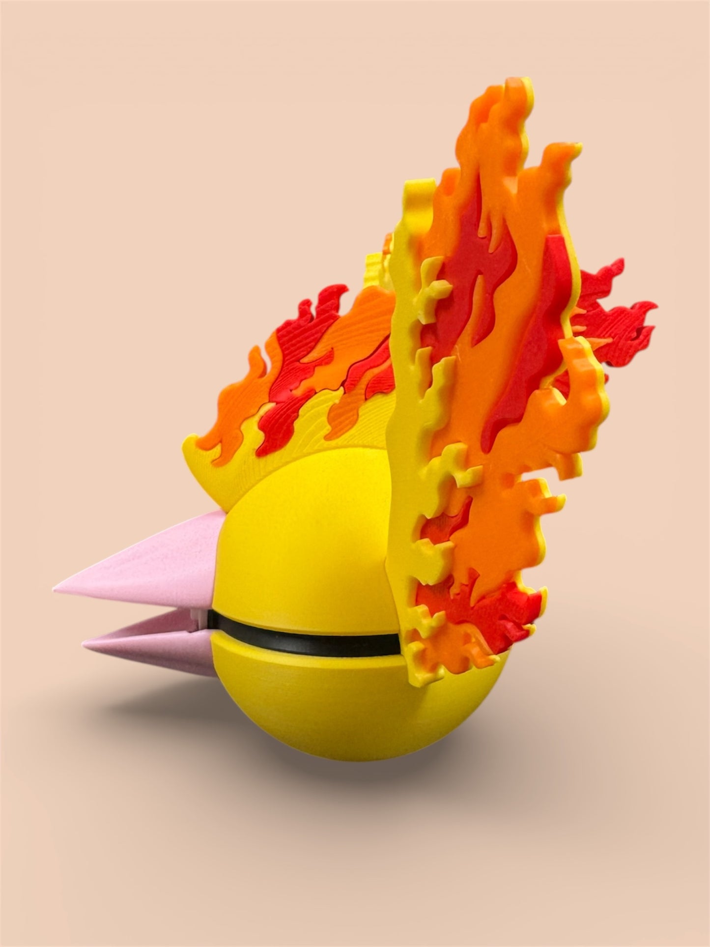 🔥🔥 Moltres–Themed 3D-Printed Display Pokéball (#146)