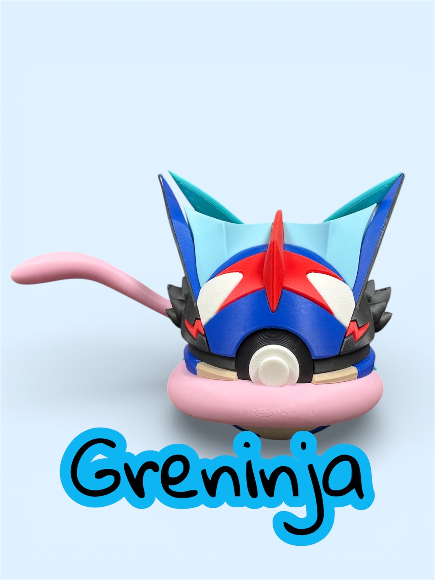 🌊⚔️ Ash’s Greninja–Themed 3D-Printed Display Pokéball (#658)