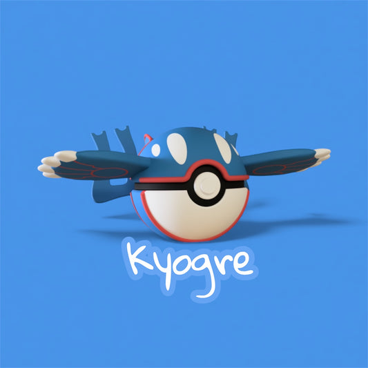 Kyogre-Themed 3D-Printed Display Pokéball (#382)