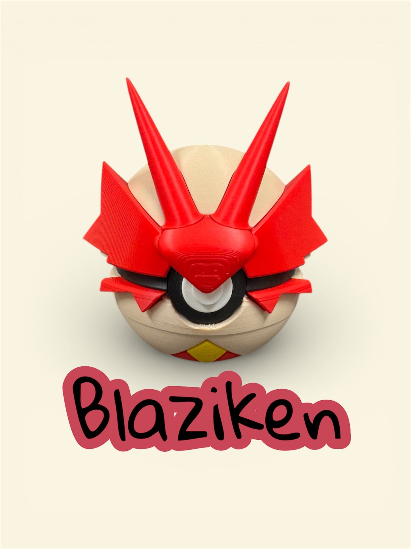 🔥🥋 Blaziken–Themed 3D-Printed Display Pokéball (#257)