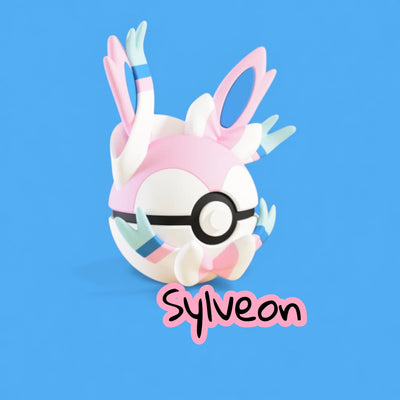 Sylveon-Themed 3D-Printed Display Pokéball (#700)