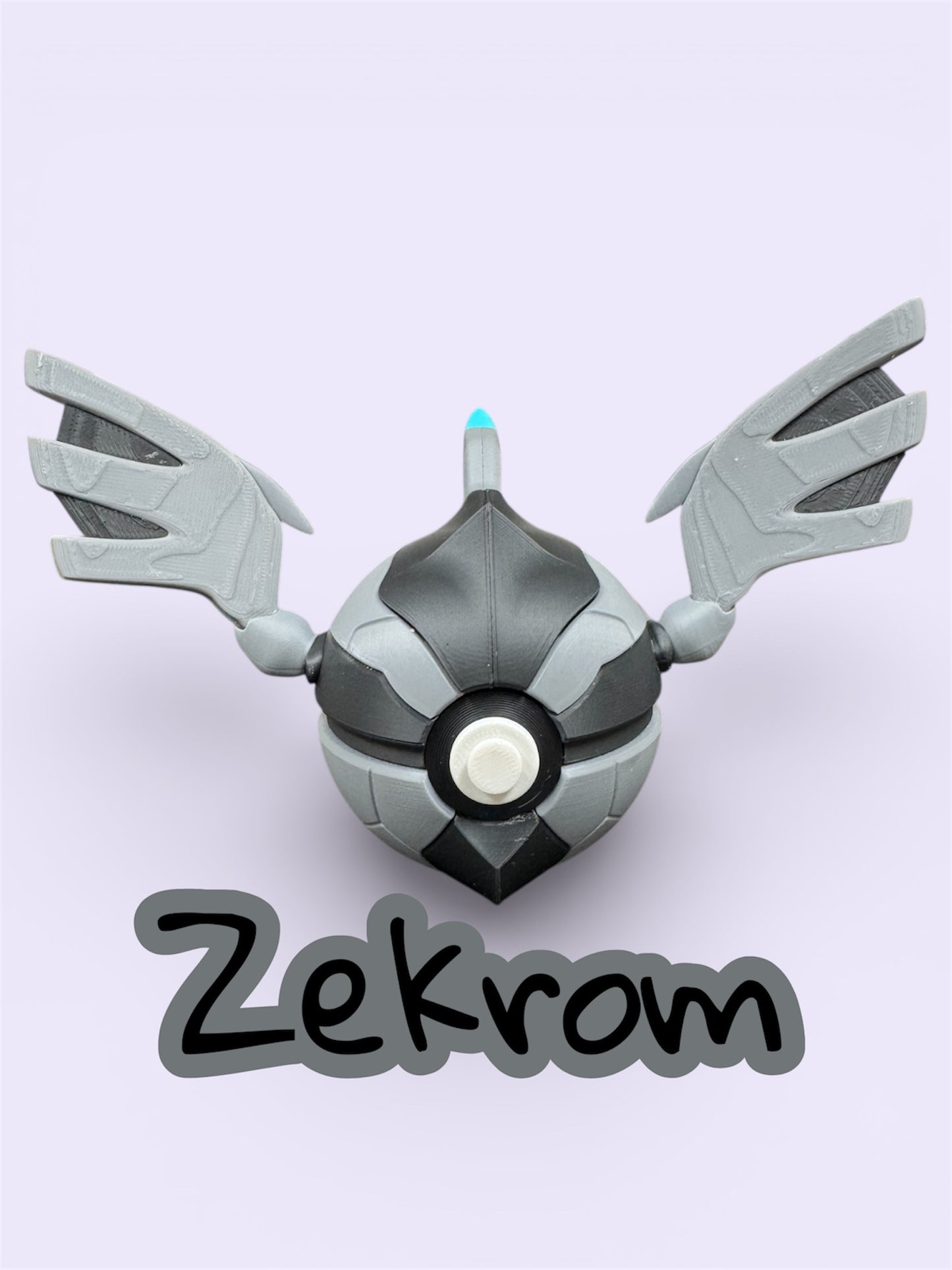 ⚡🐉 Zekrom–Themed 3D-Printed Display Pokéball (#644)