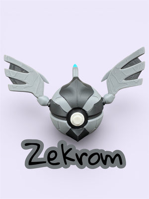 ⚡🐉 Zekrom–Themed 3D-Printed Display Pokéball (#644)
