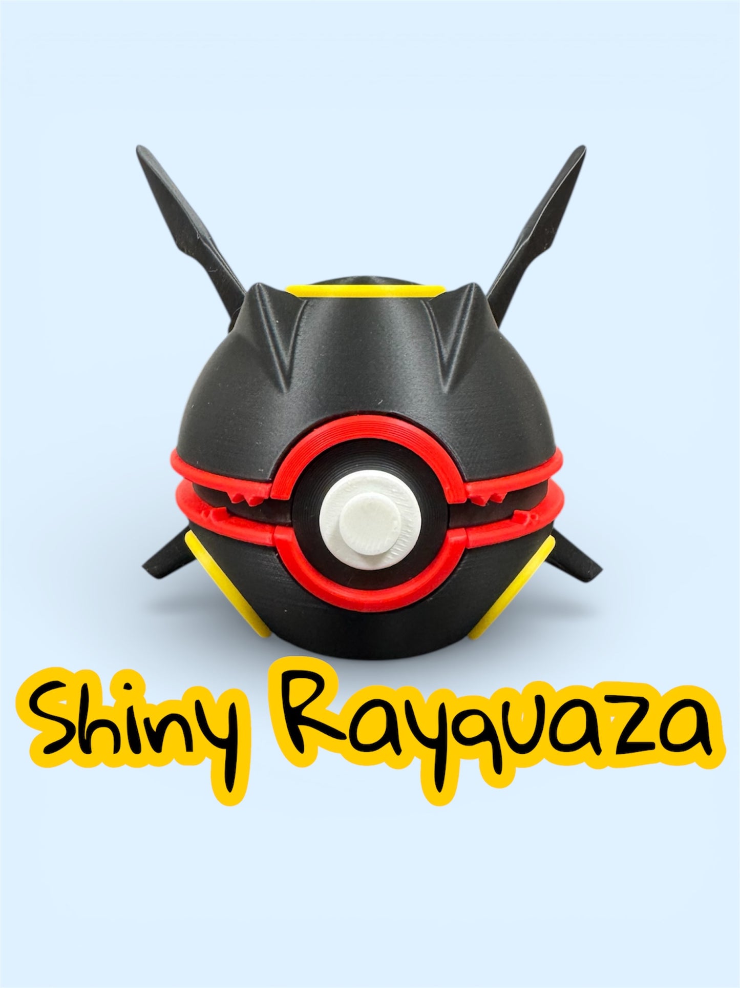 ✨🐉 Shiny Rayquaza–Themed 3D-Printed Display Pokéball (#384)