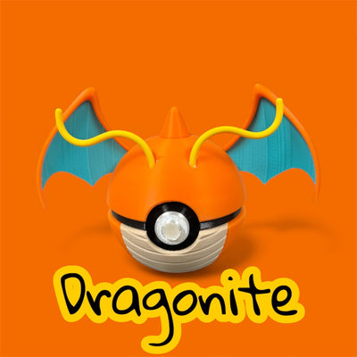 Dragonite-Themed 3D-Printed Display Pokéball (#149)