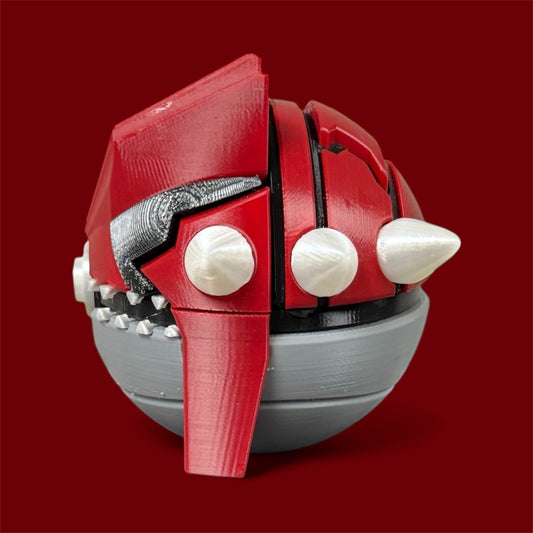 Groudon-Themed 3D-Printed Display Pokéball (#383)