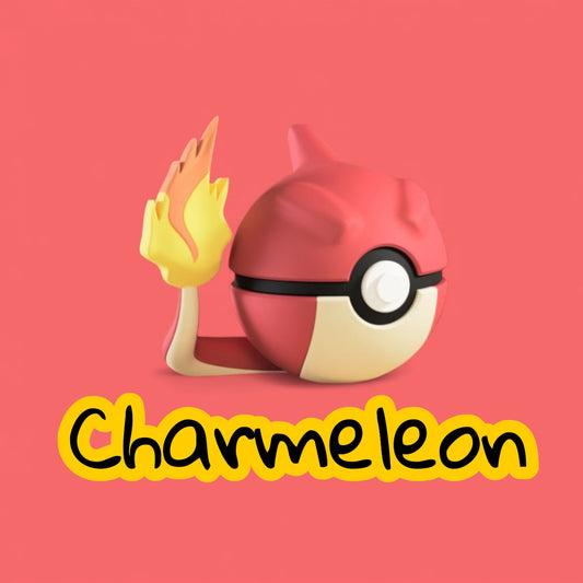 Charmeleon-Themed 3D-Printed Display Pokéball (#005)