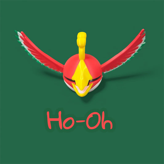 Ho-Oh–Themed 3D-Printed Display Pokéball (#250)