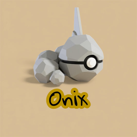 Onix-Themed 3D-Printed Display Pokéball (#095)