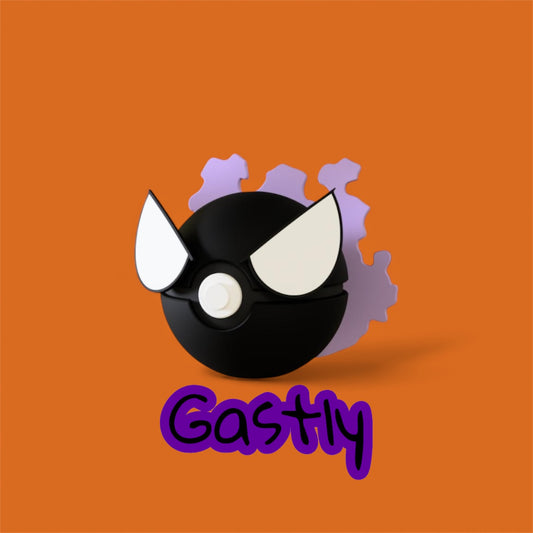 Gastly-Themed 3D-Printed Display Pokéball (#092)