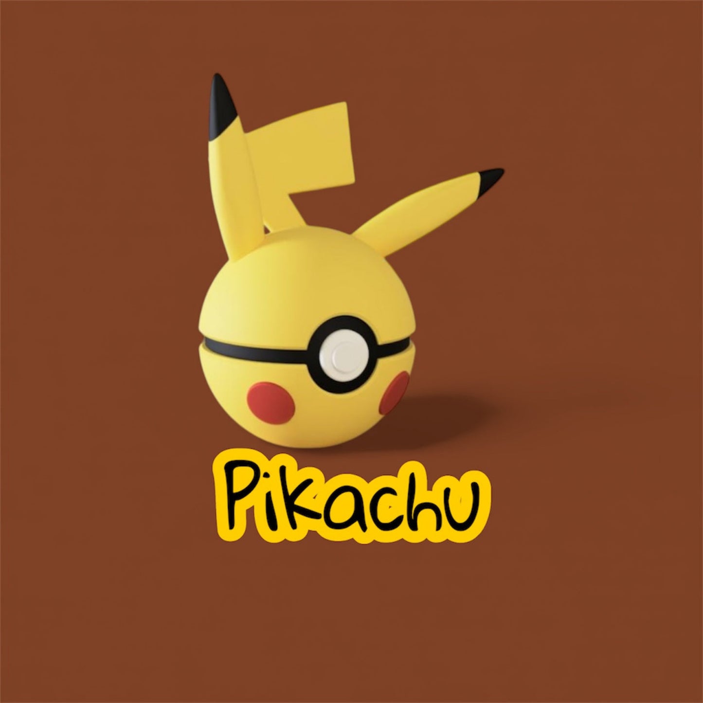 Pikachu-Themed 3D-Printed Display Pokéball (#025)