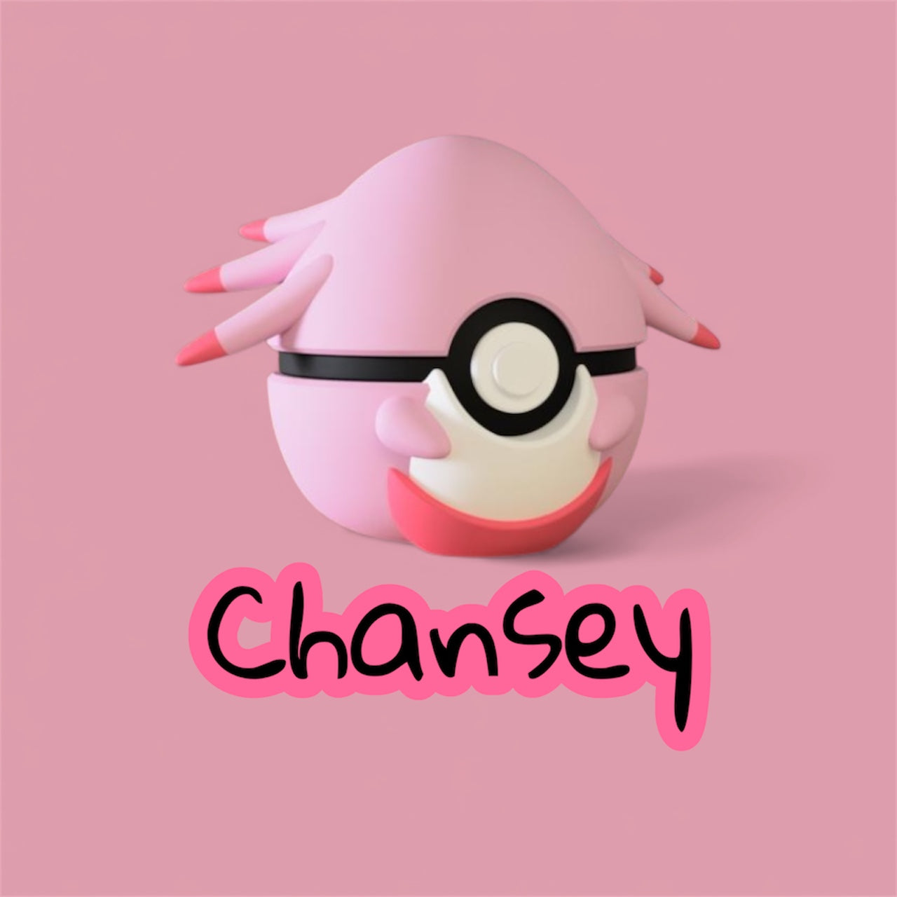 Chansey-Themed 3D-Printed Display Pokéball (#113)