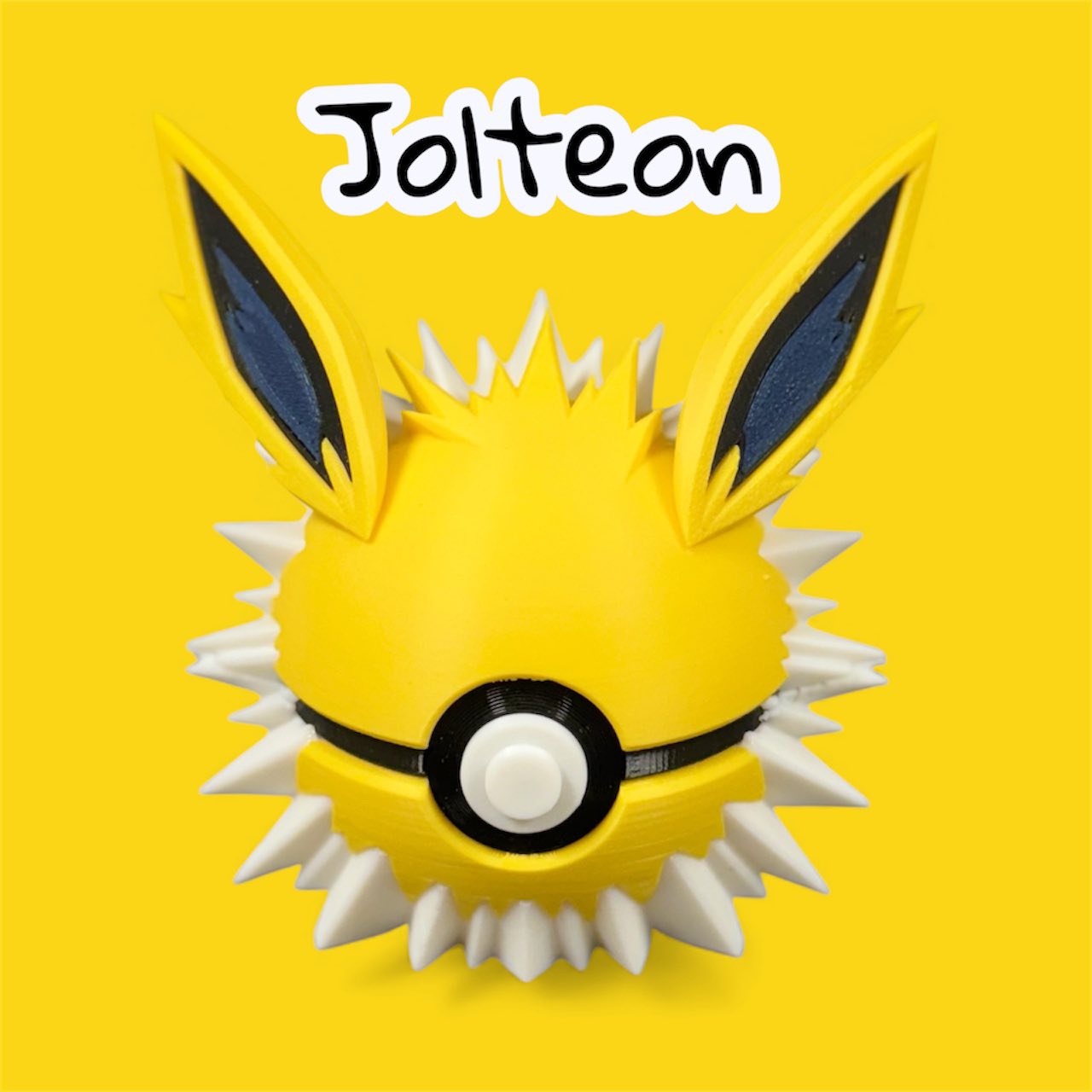 Jolteon-Themed 3D-Printed Display Pokéball (#135)