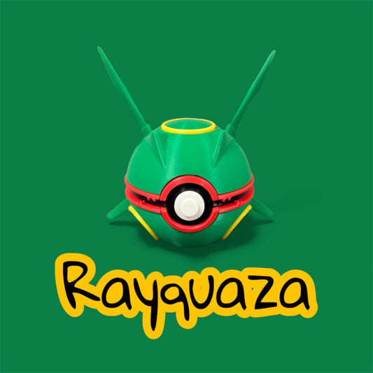 Rayquaza-Themed 3D-Printed Display Pokéball (#384)